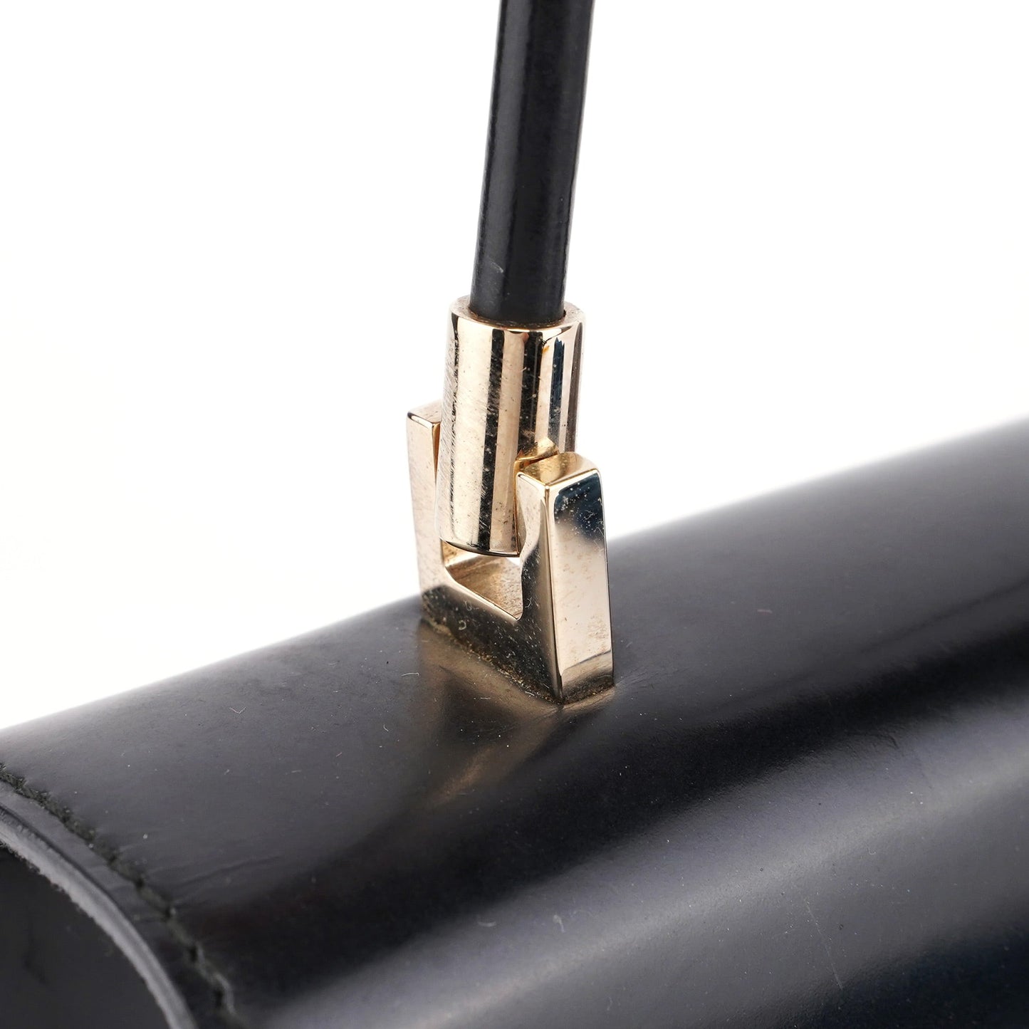 Black Calfskin Shoulder Bag