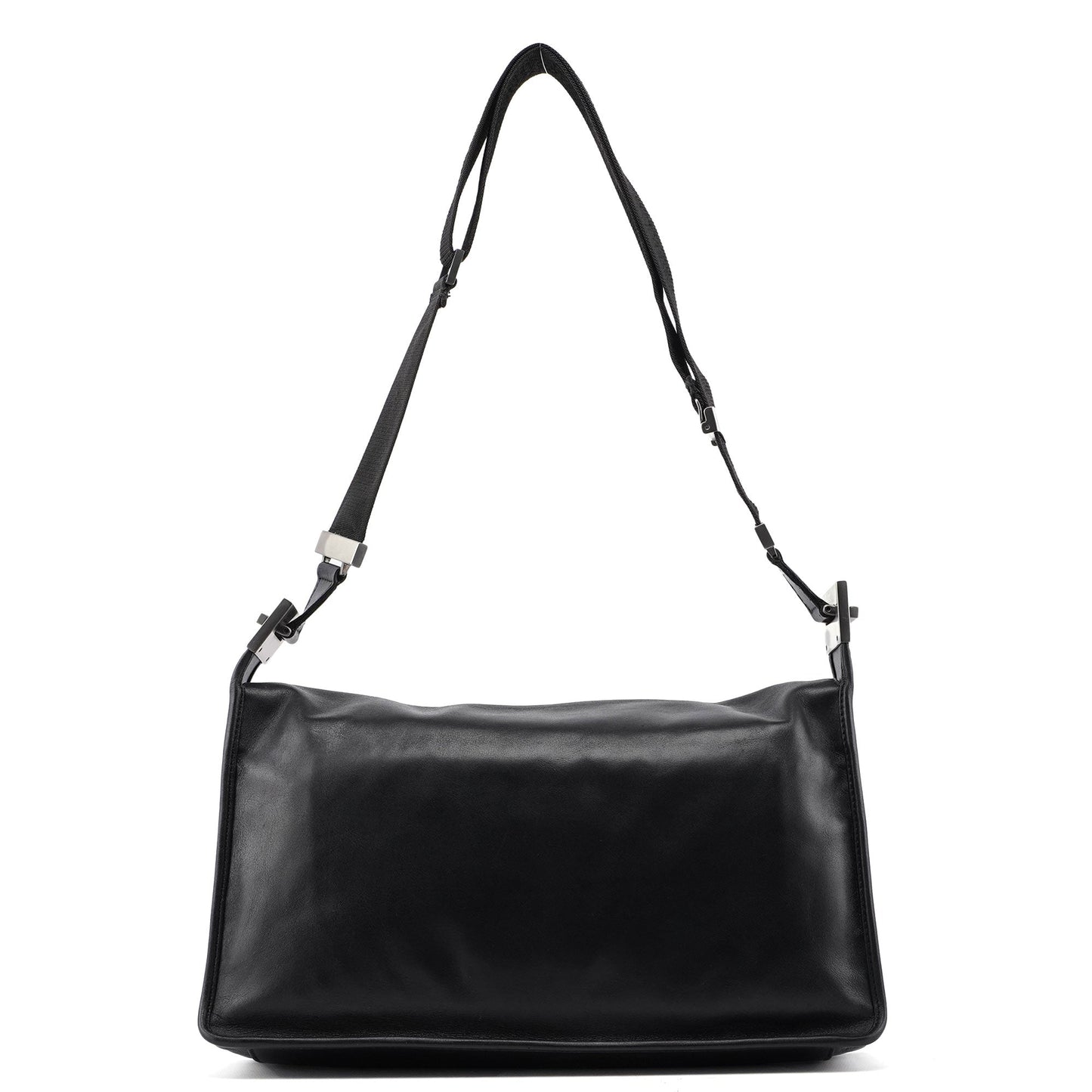 Black Calfskin Shoulder Bag