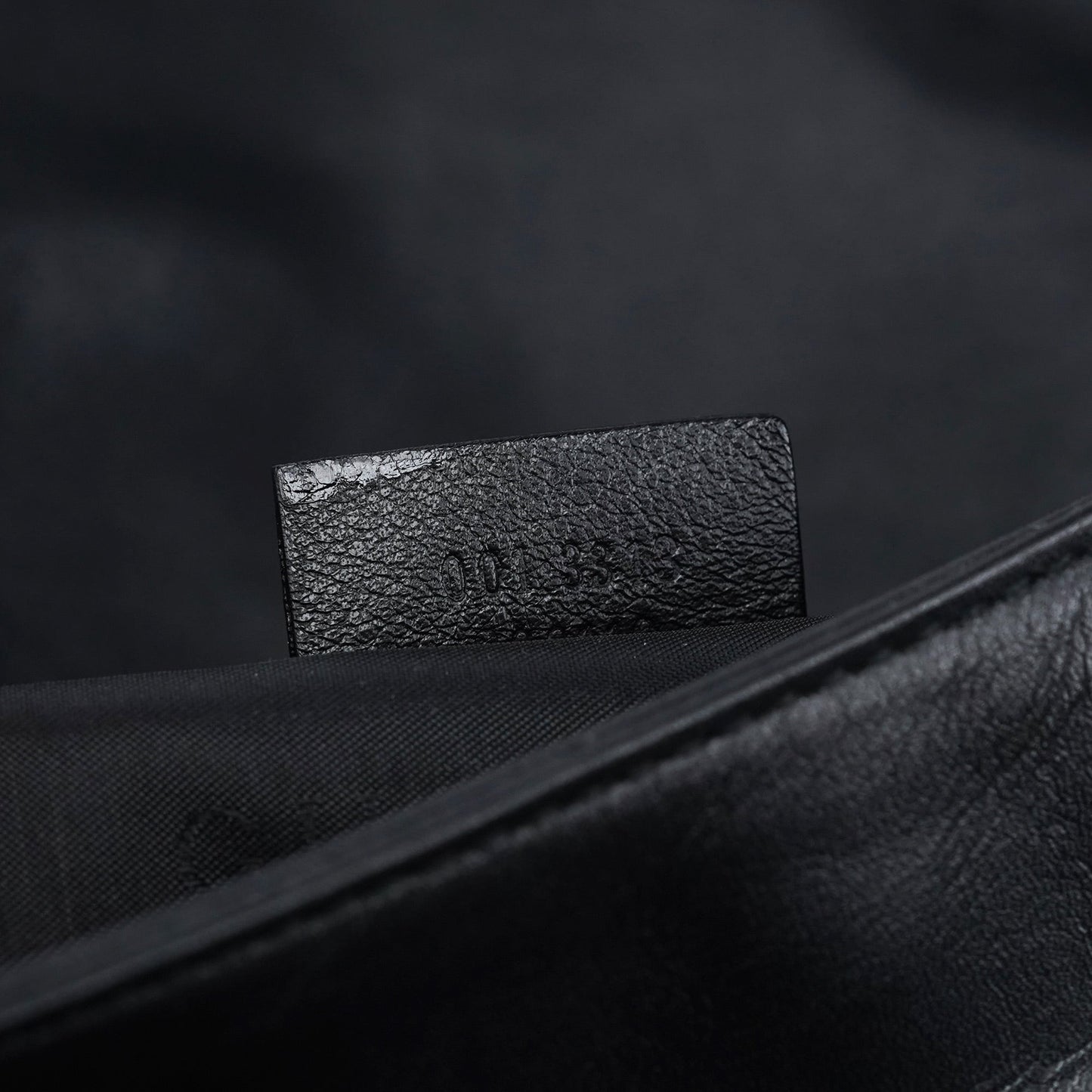 Black Calfskin Shoulder Bag