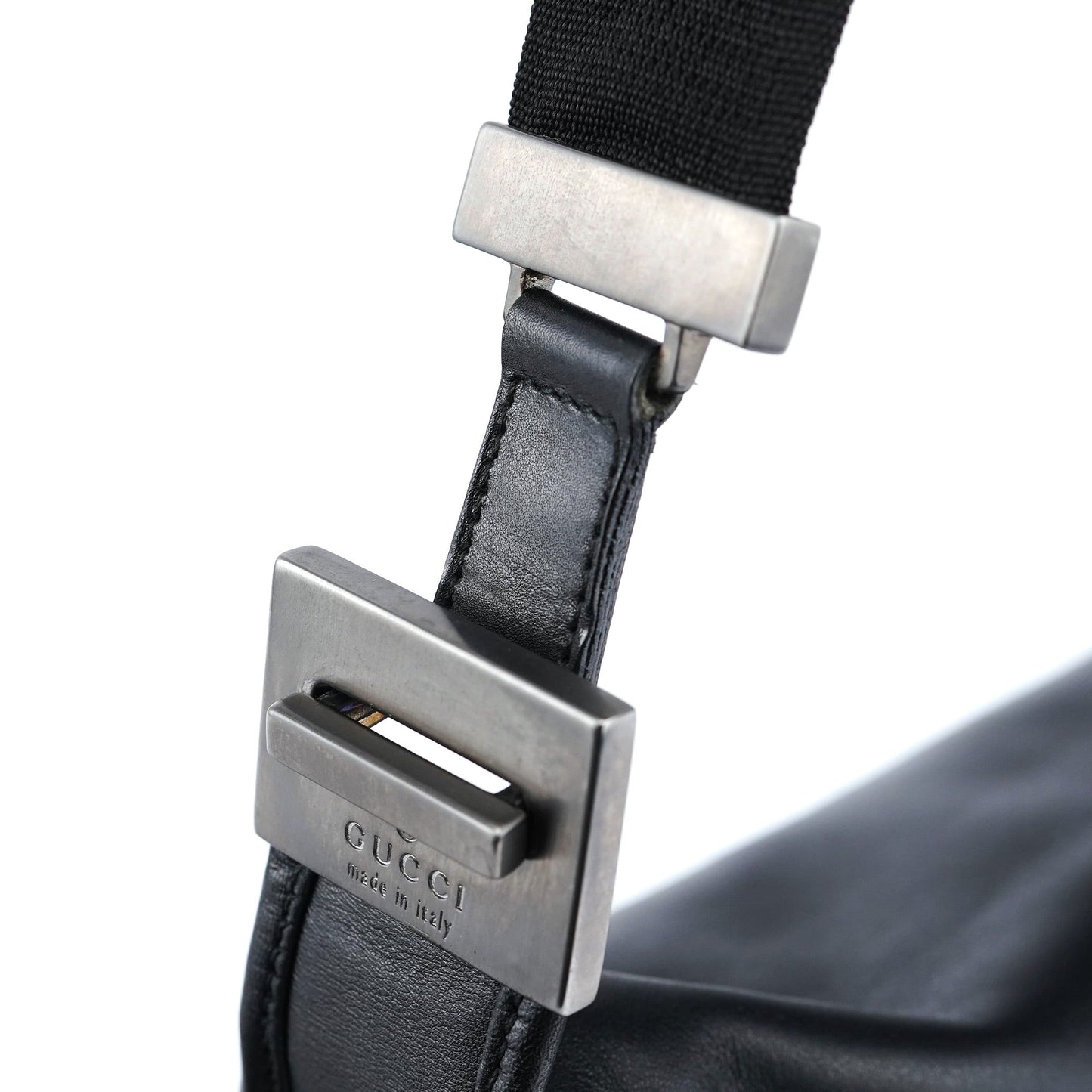 Black Calfskin Shoulder Bag