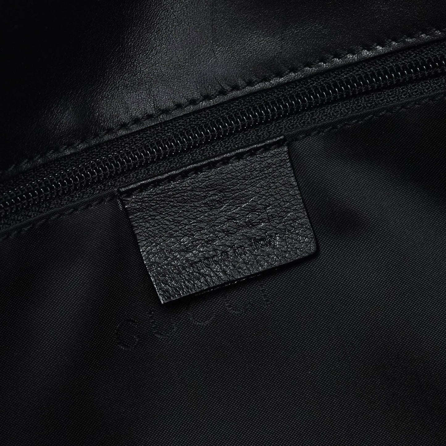 Black Calfskin Shoulder Bag