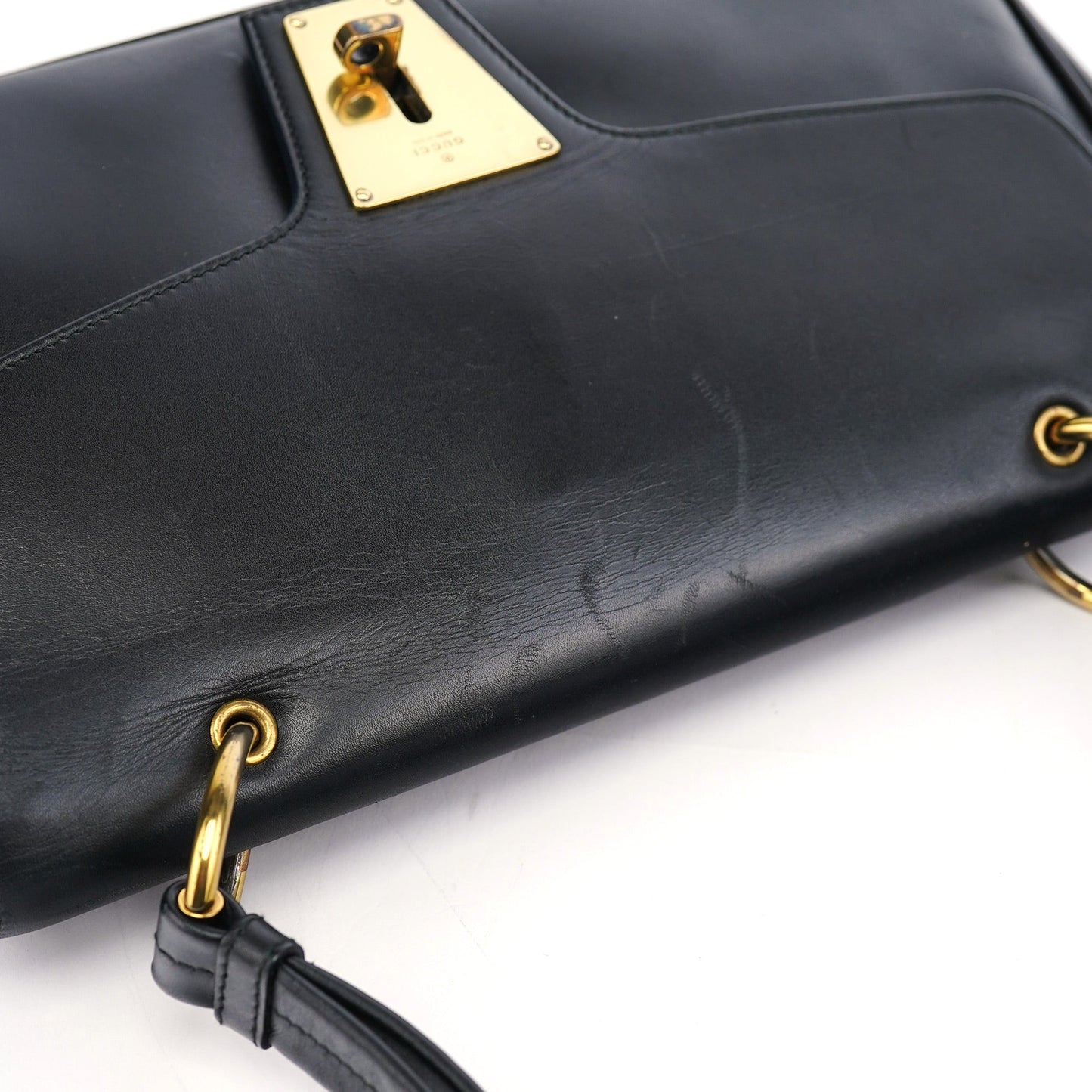 Black Calfskin Shoulder Bag