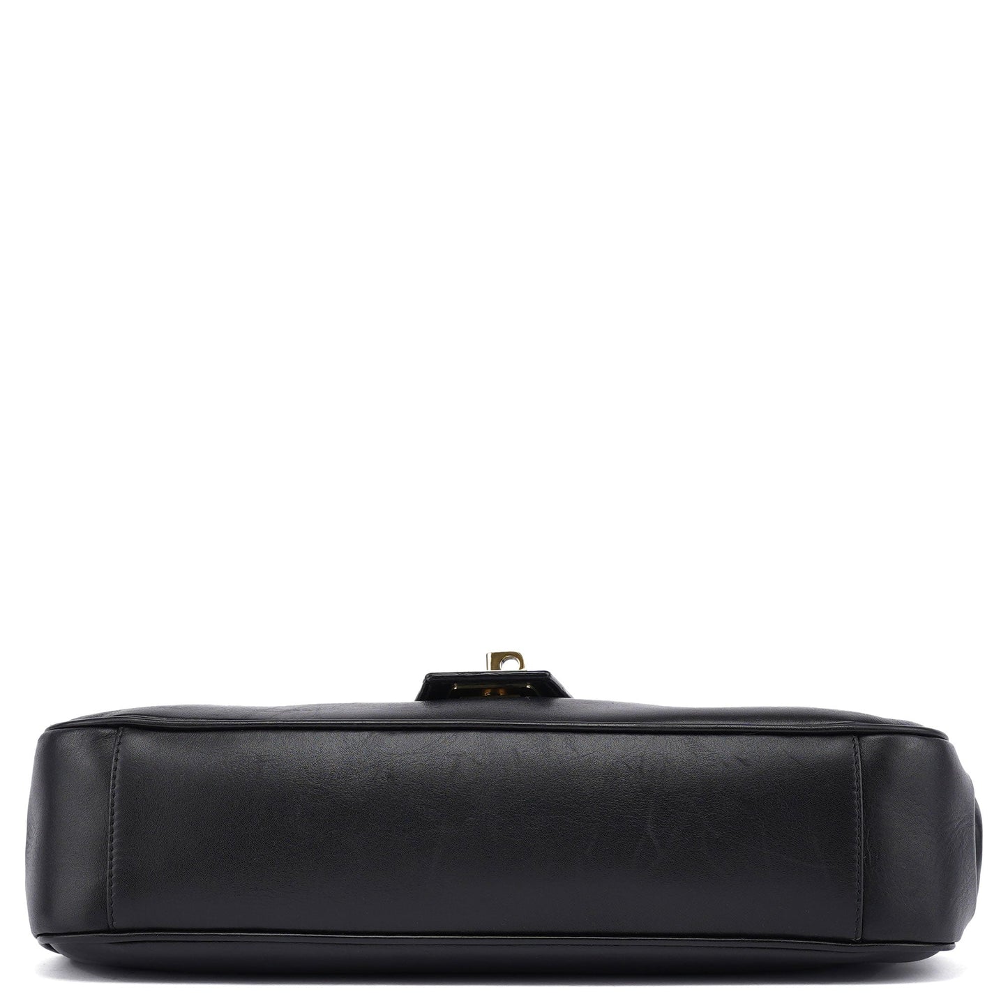 Black Calfskin Shoulder Bag