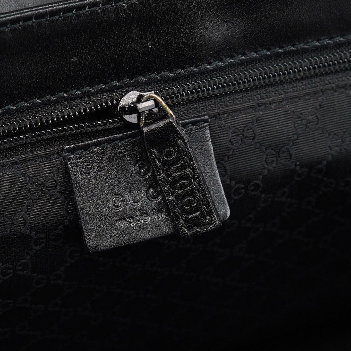 Black Calfskin Shoulder Bag