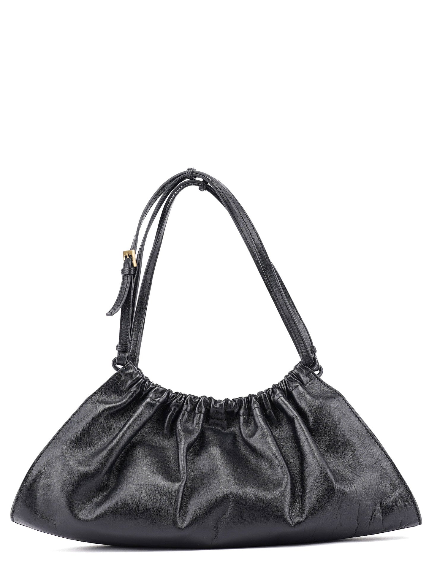 Black Calfskin Shoulder Bag