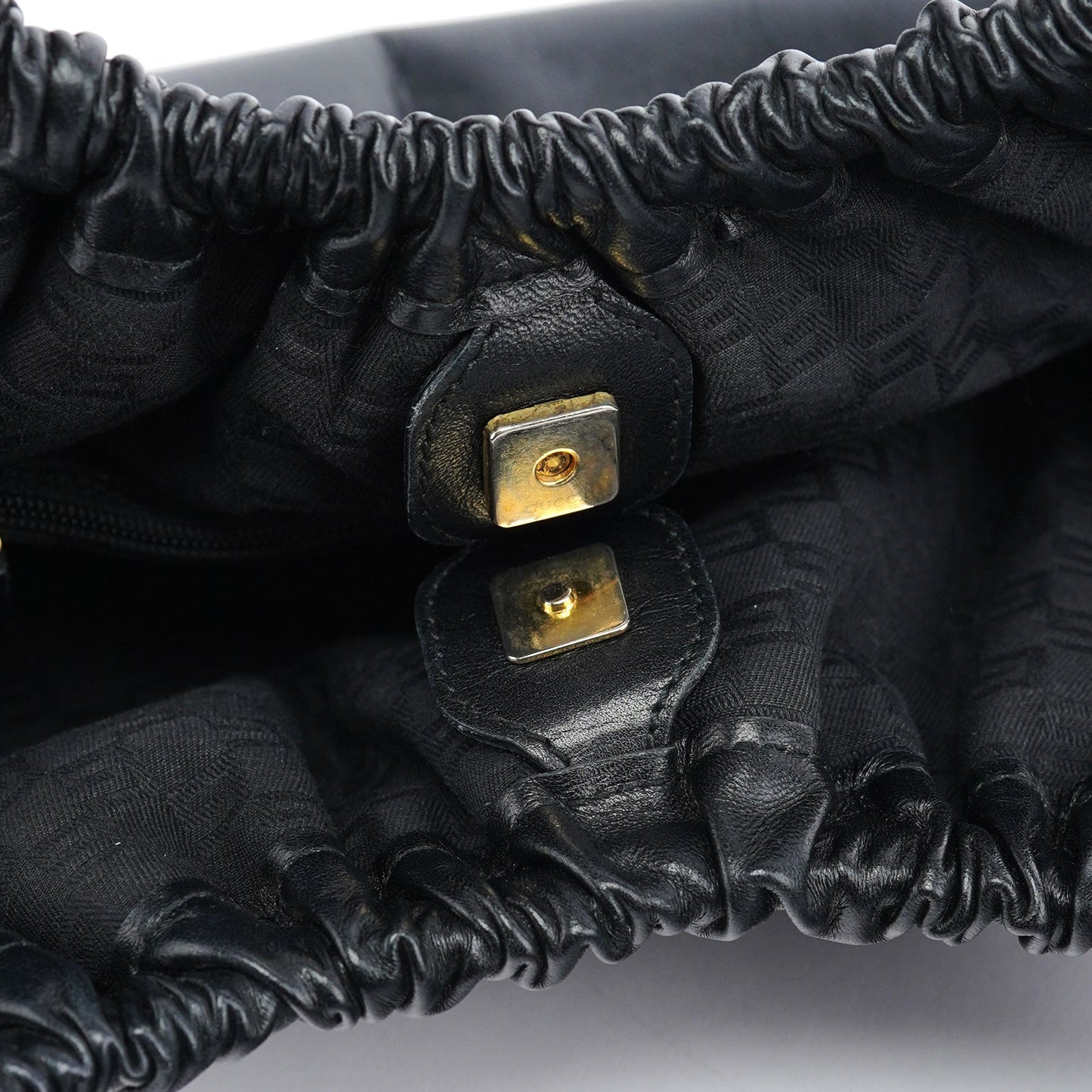 Black Calfskin Shoulder Bag