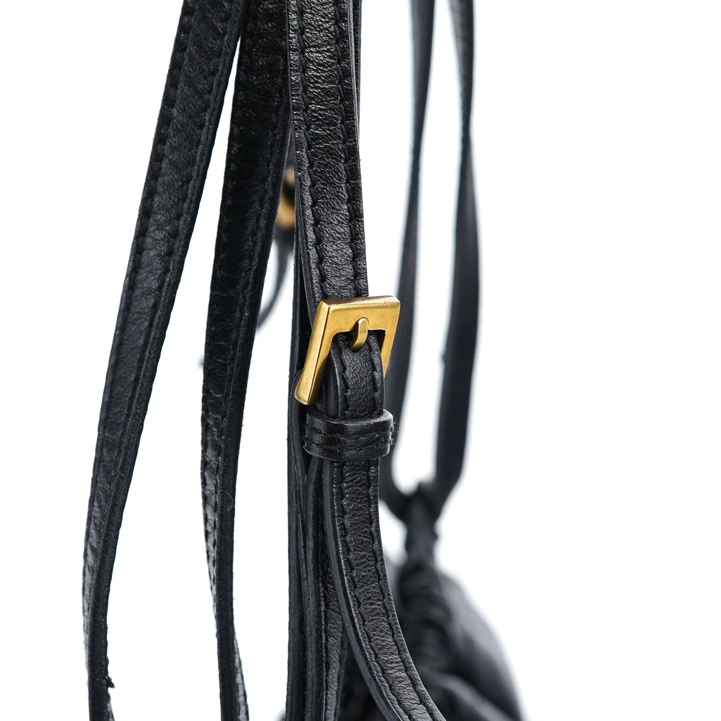Black Calfskin Shoulder Bag