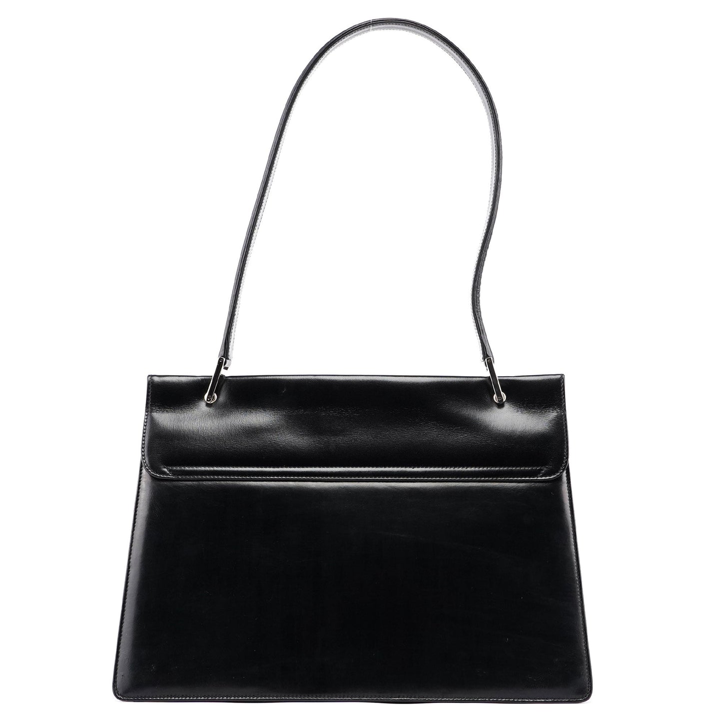 Black Calfskin Square G Shoulder Bag