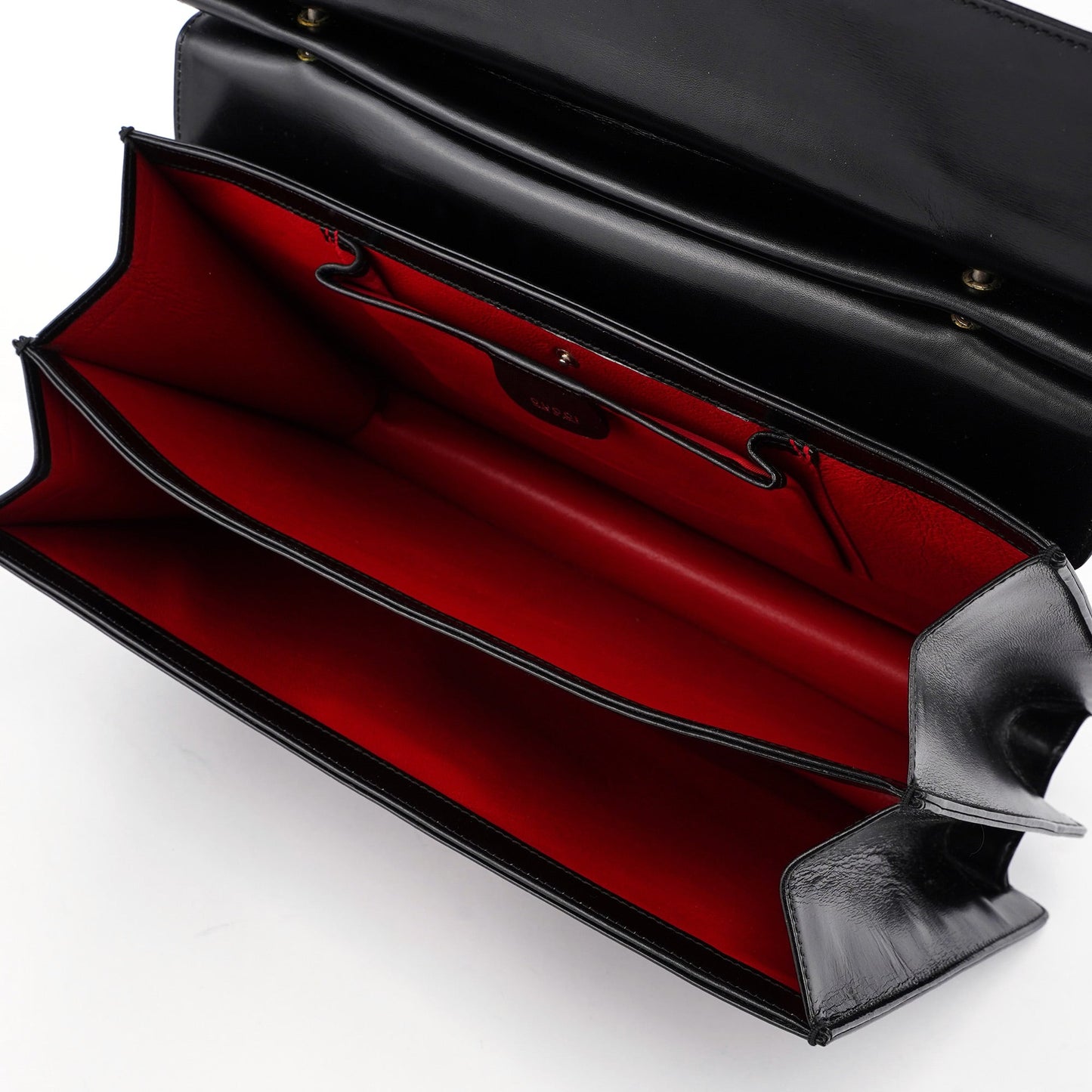 Black Calfskin Square G Shoulder Bag