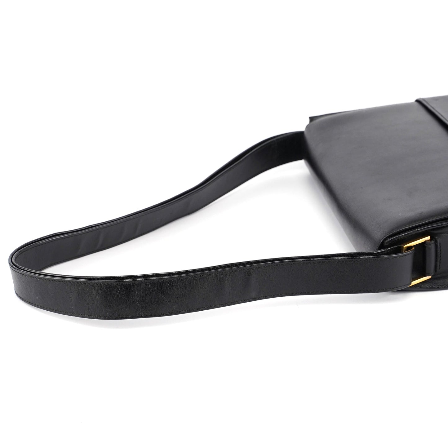 Black Calfskin Square G Shoulder Bag