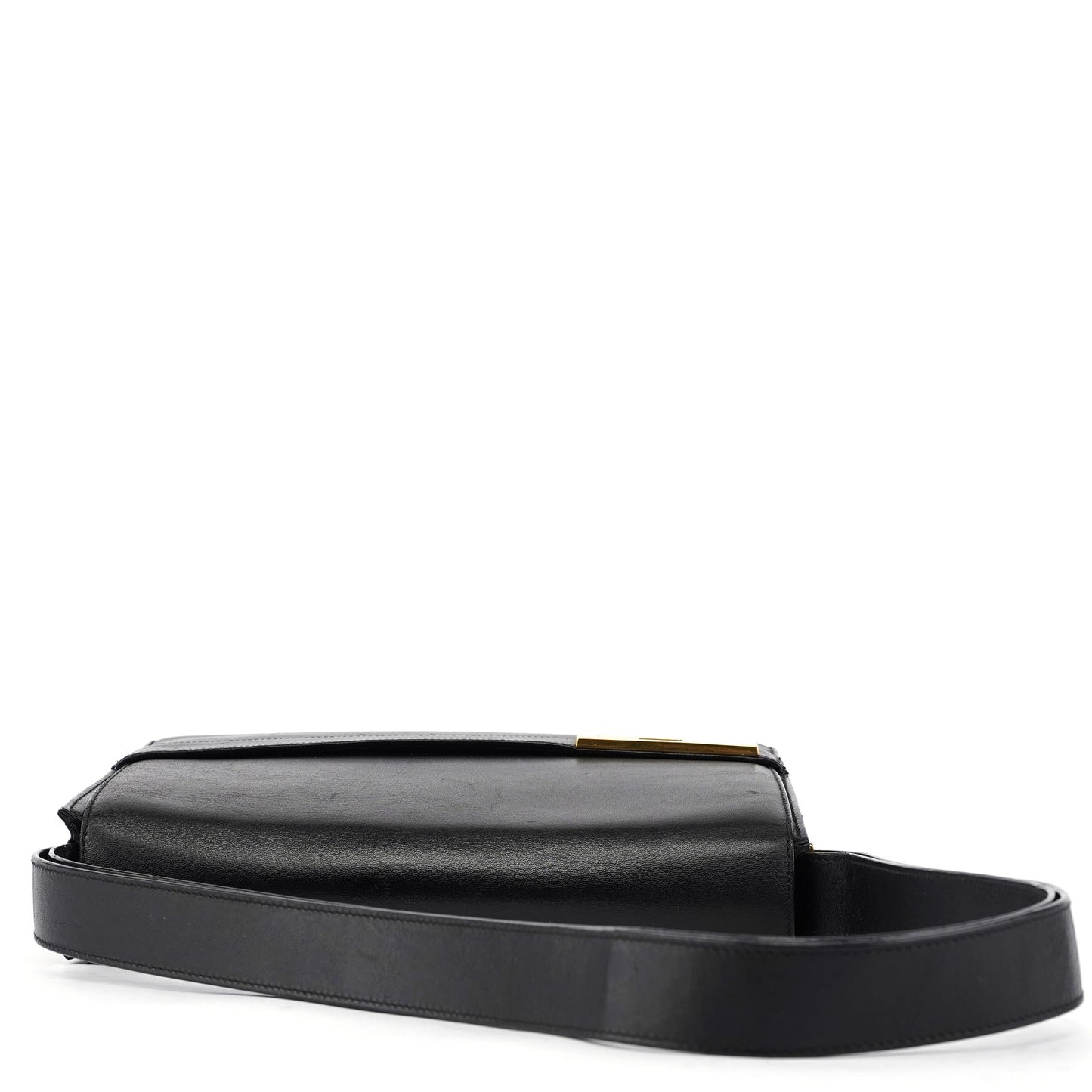 Black Calfskin Square G Shoulder Bag