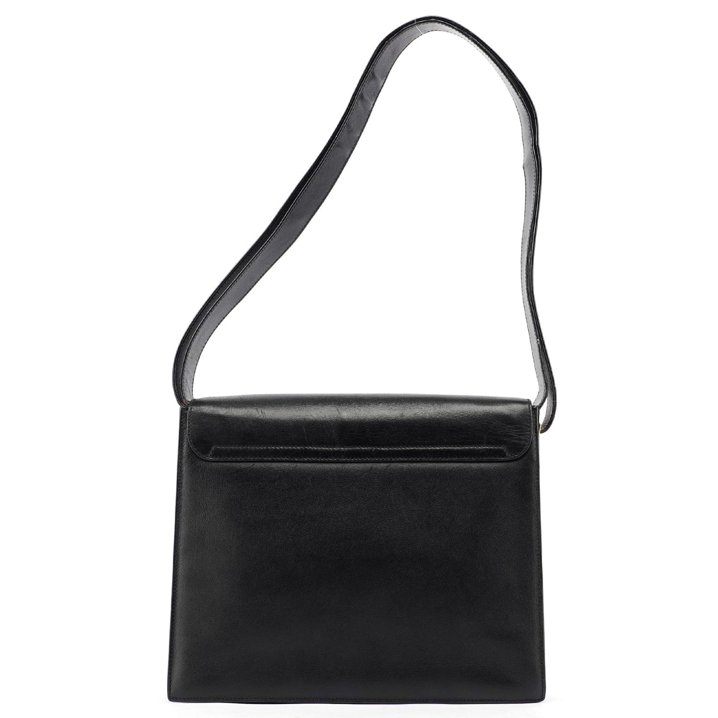 Black Calfskin Square G Shoulder Bag
