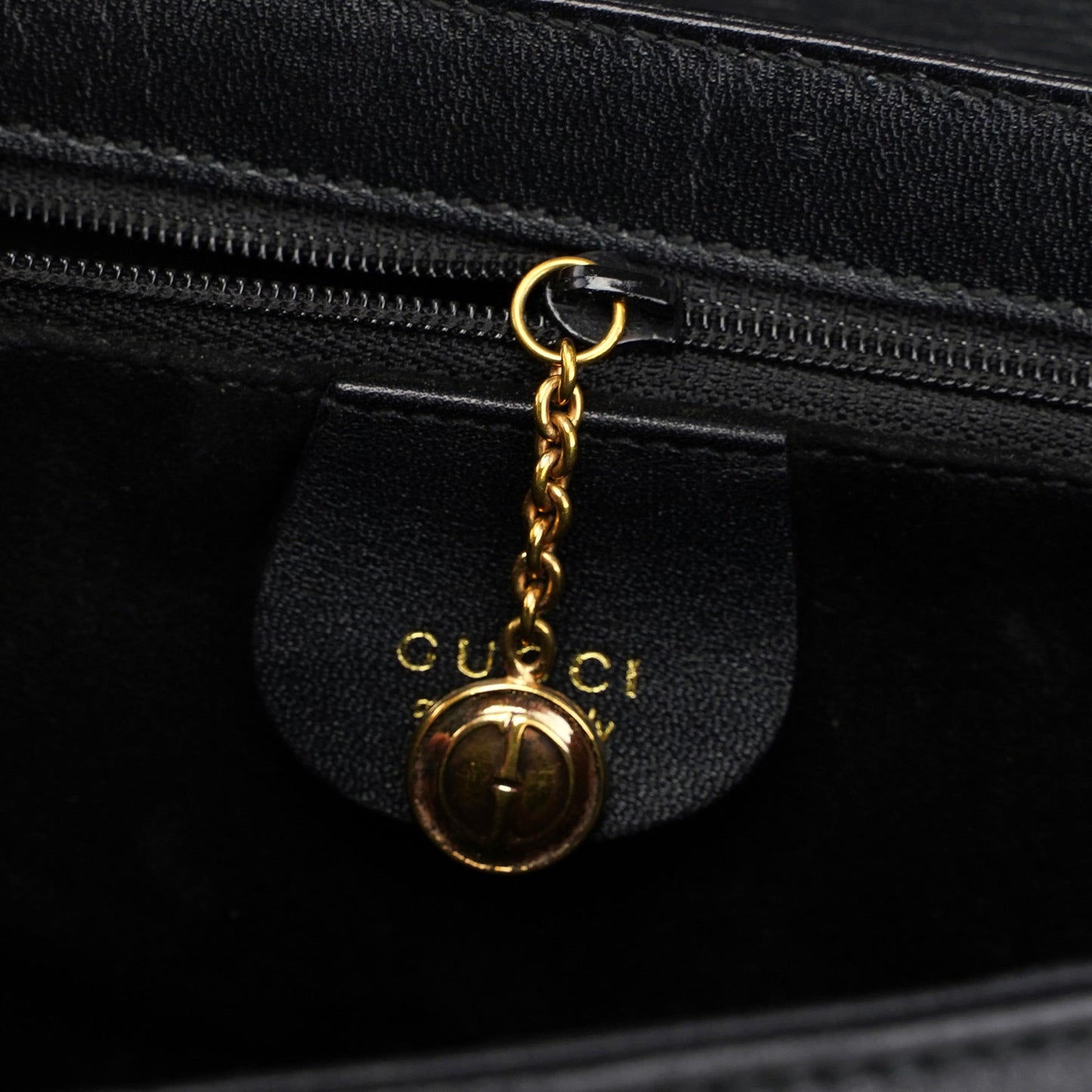 Black Calfskin Square G Shoulder Bag