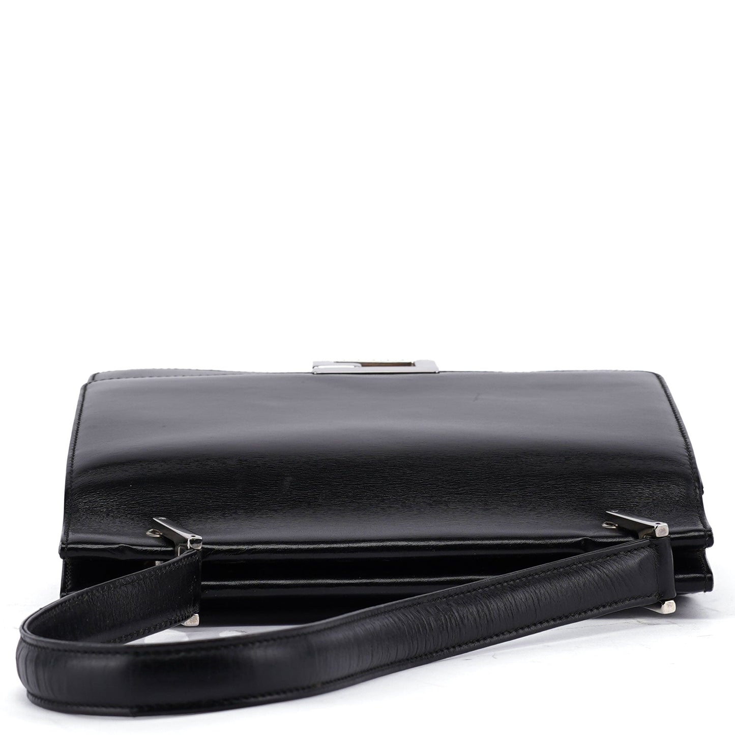 Black Calfskin Square G Shoulder Bag