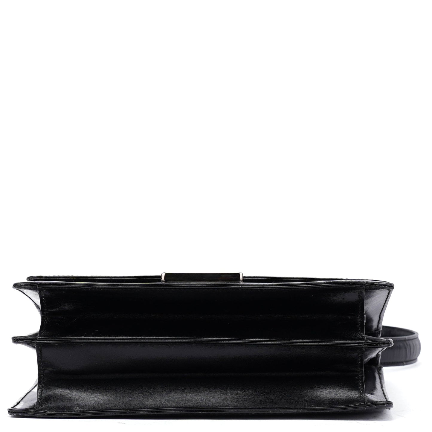 Black Calfskin Square G Shoulder Bag