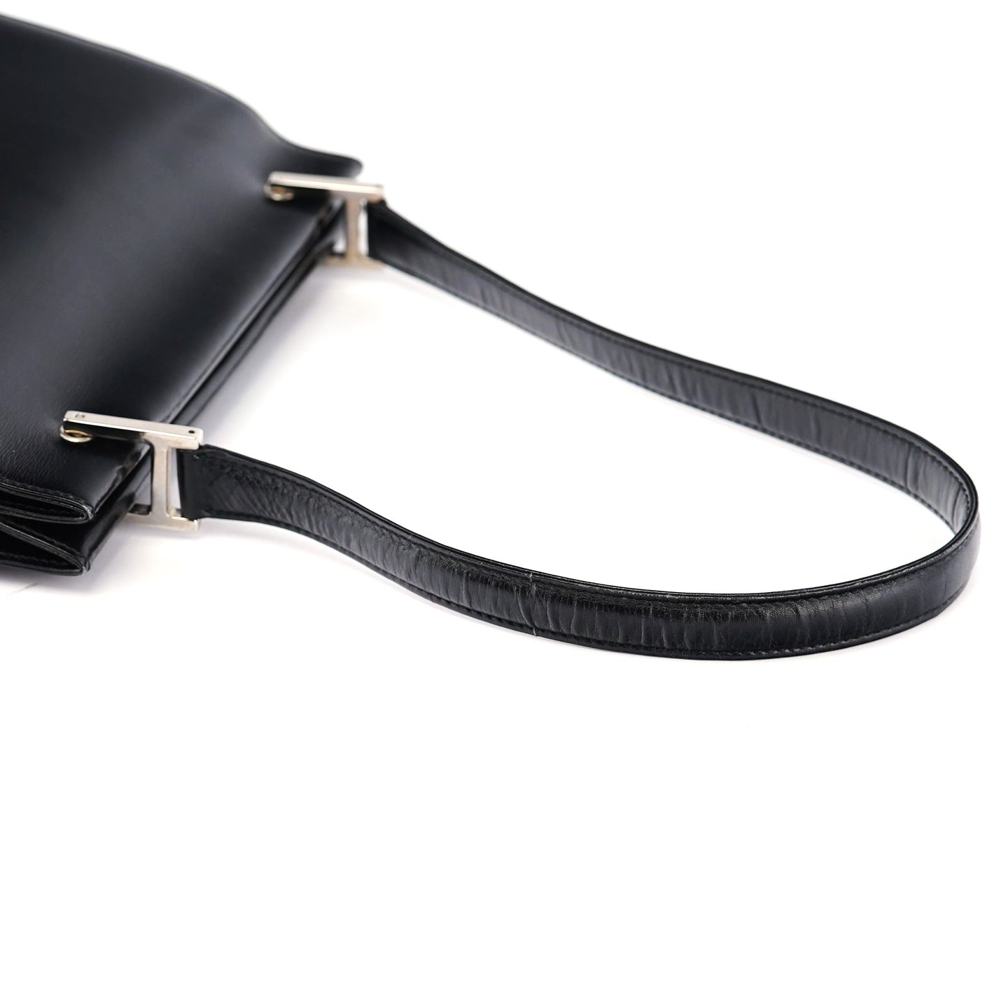 Black Calfskin Square G Shoulder Bag