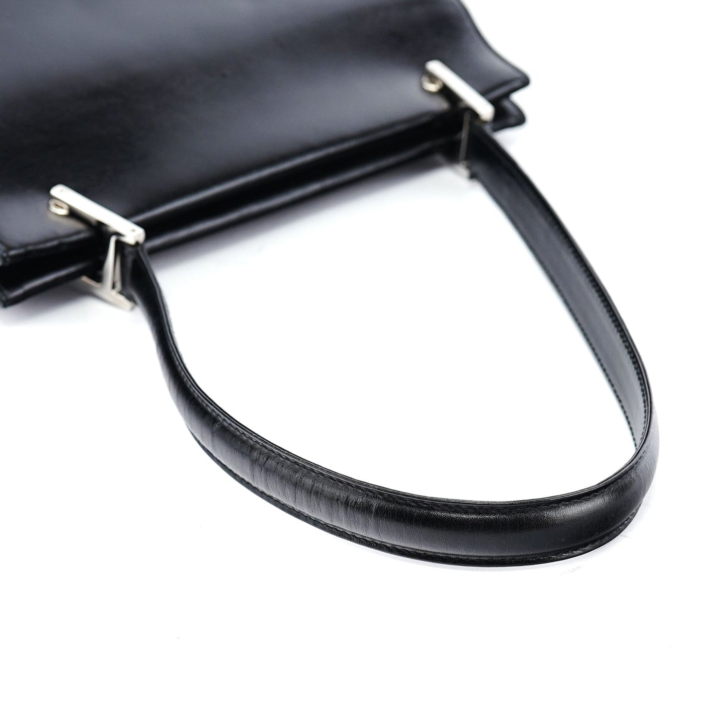 Black Calfskin Square G Shoulder Bag