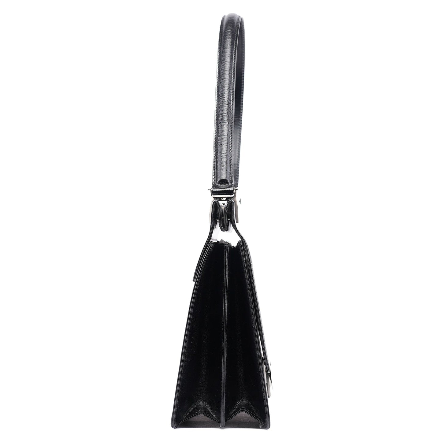 Black Calfskin Square G Shoulder Bag