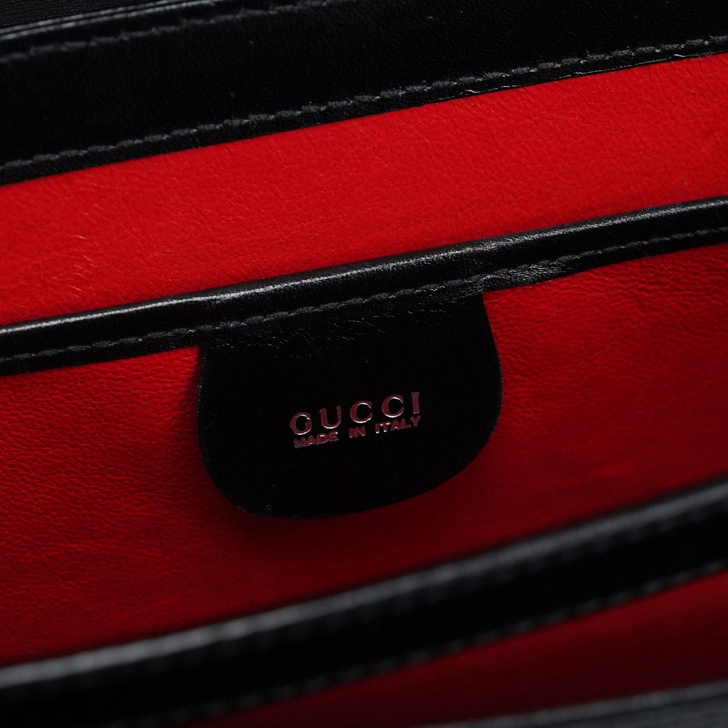 Black Calfskin Square G Shoulder Bag