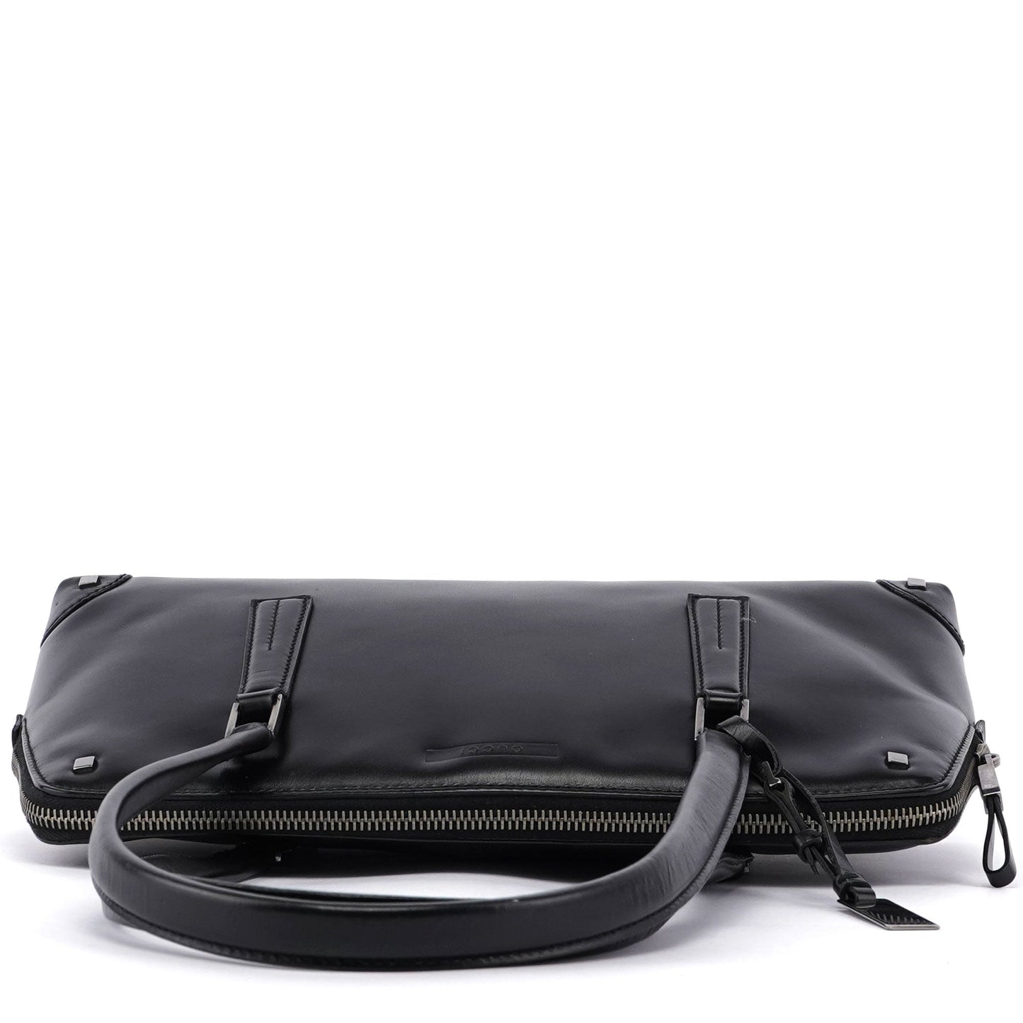 Black Calfskin Stud Tote Bag
