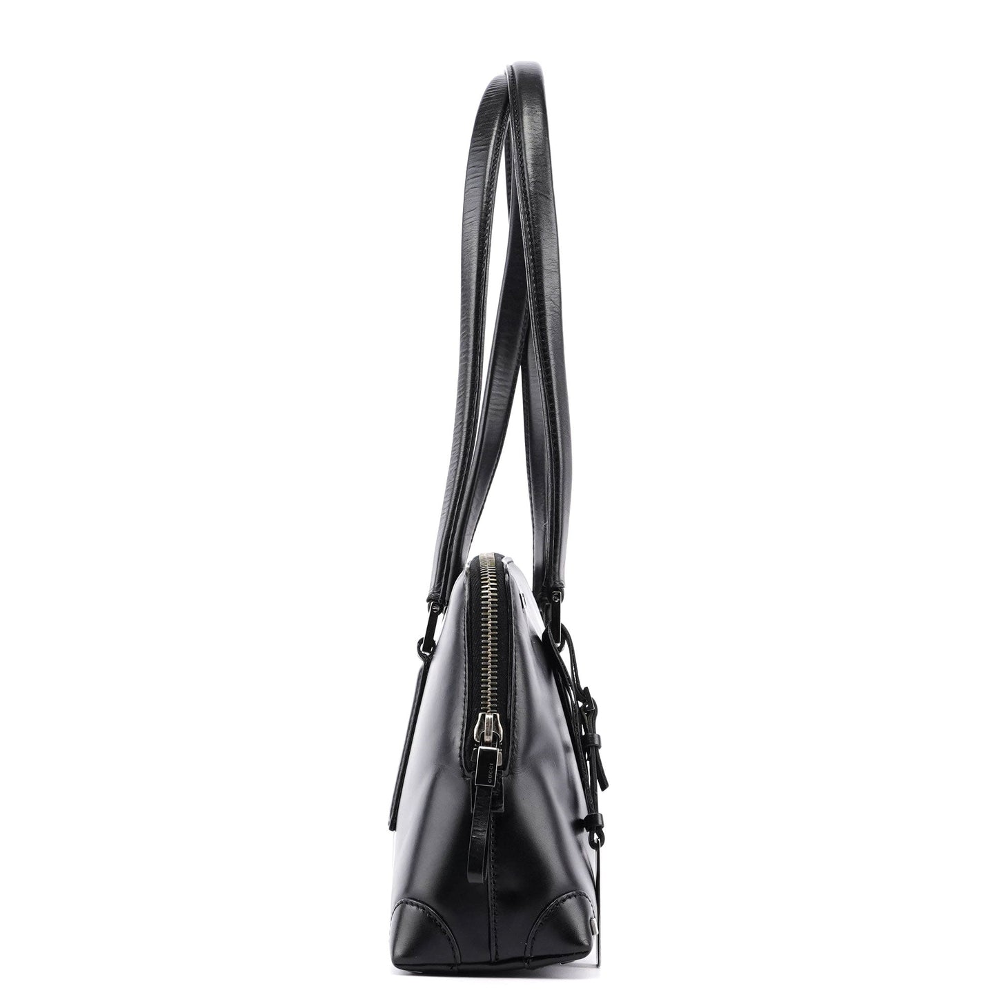 Black Calfskin Stud Tote Bag