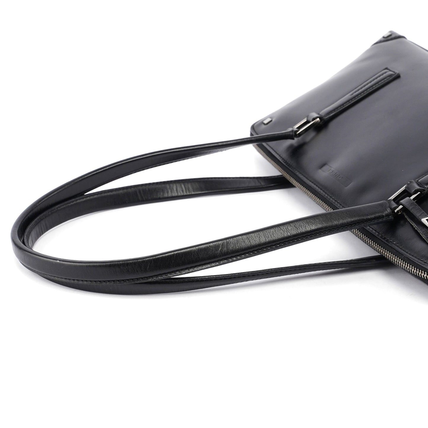 Black Calfskin Stud Tote Bag