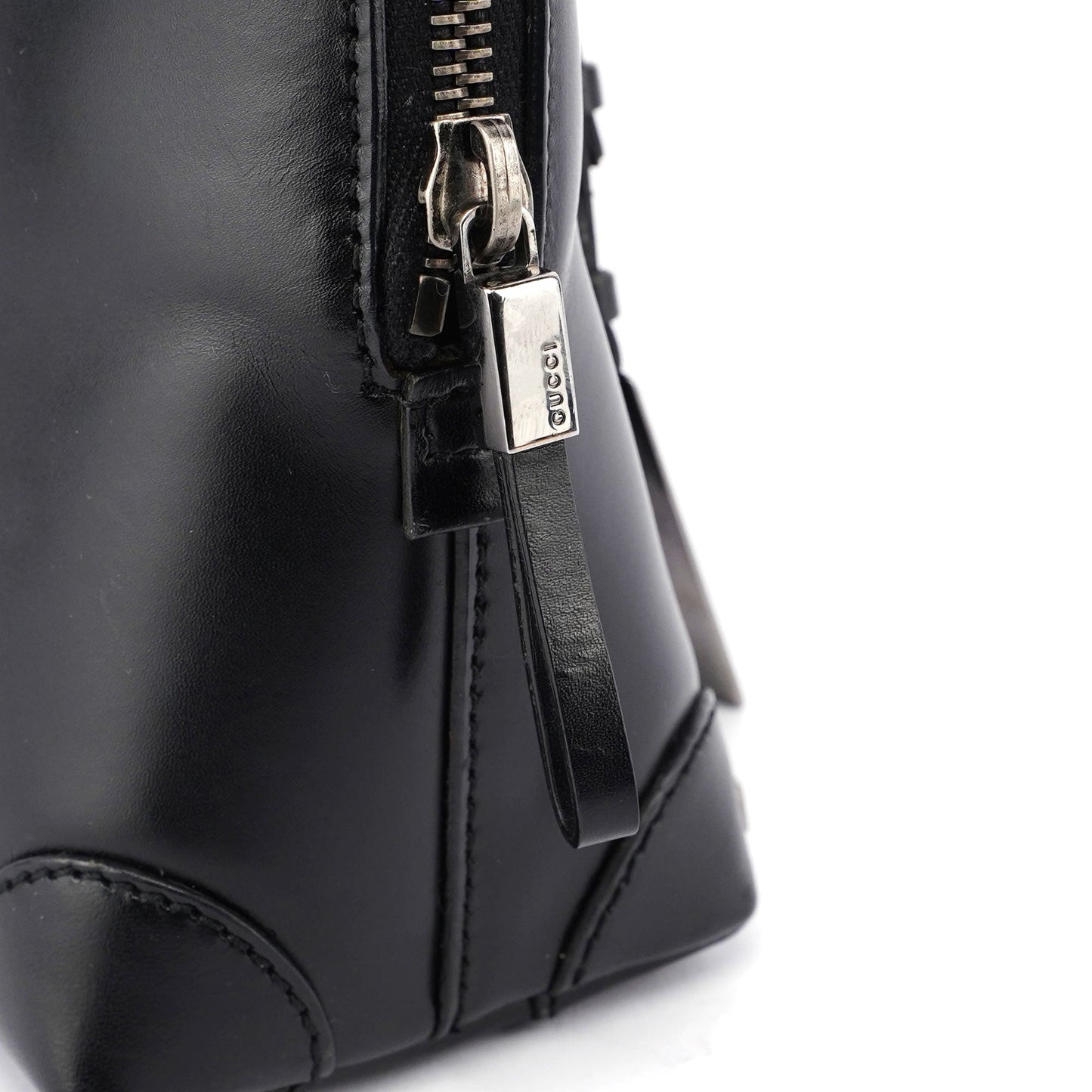 Black Calfskin Stud Tote Bag