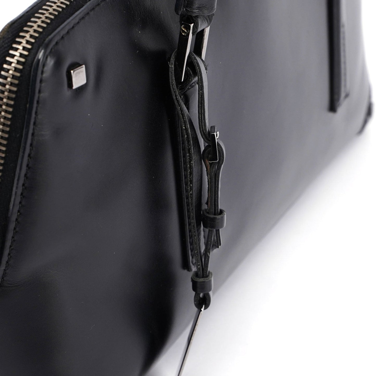 Black Calfskin Stud Tote Bag