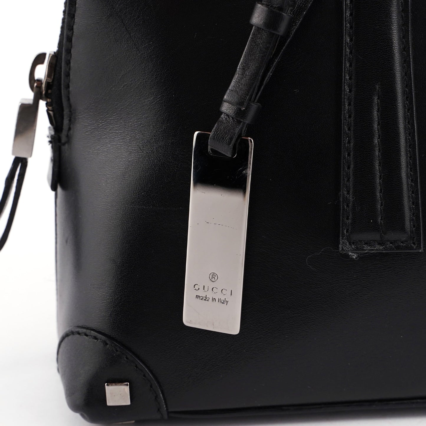 Black Calfskin Studs Tote
