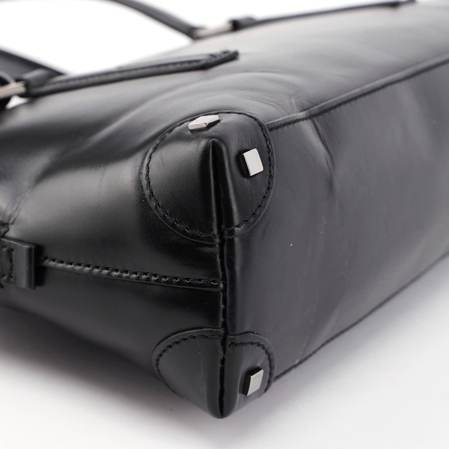 Black Calfskin Studs Tote