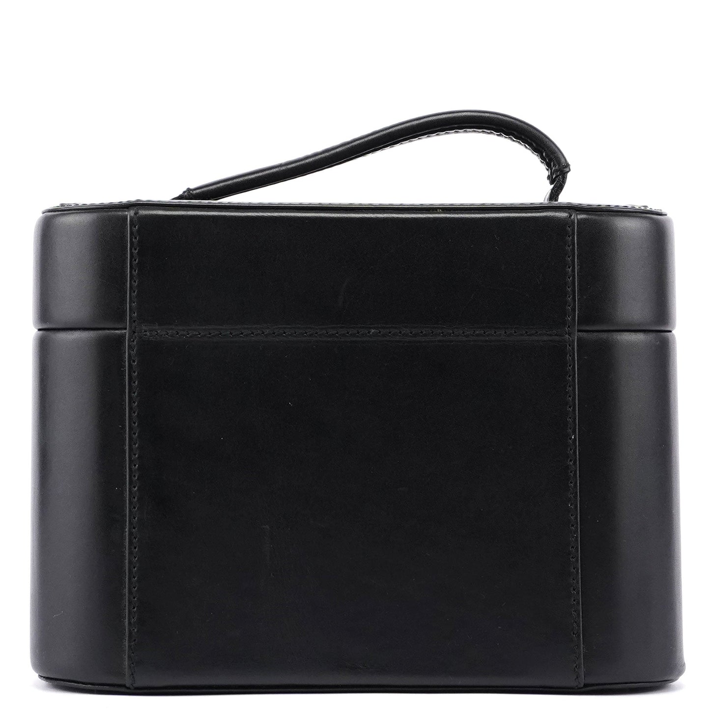 Black Calfskin Top Handle Bag