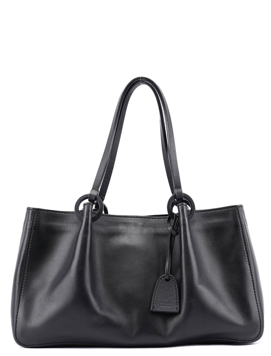 Black Calfskin Tote Bag