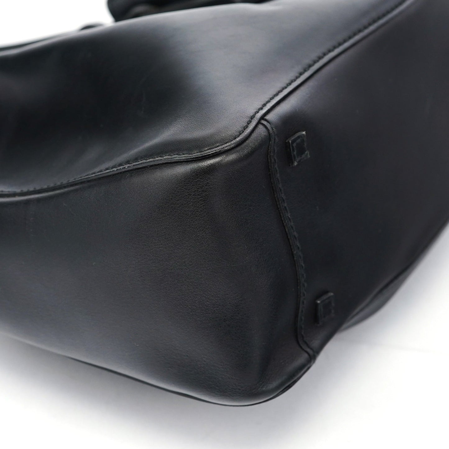 Black Calfskin Tote Bag