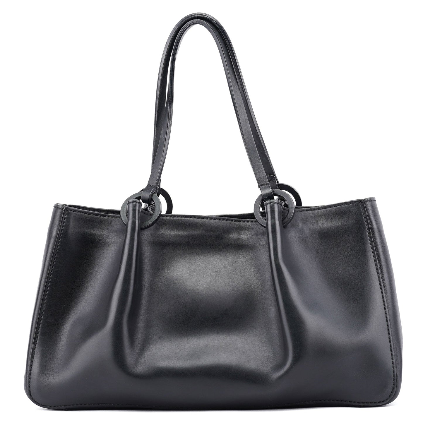 Black Calfskin Tote Bag