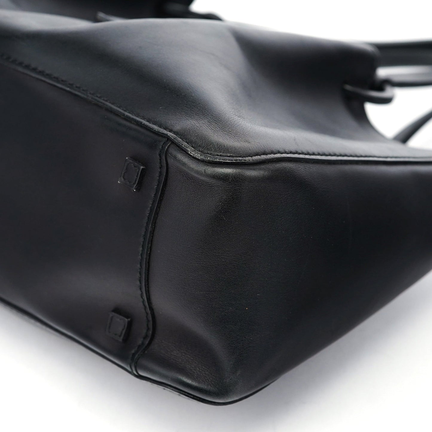 Black Calfskin Tote Bag