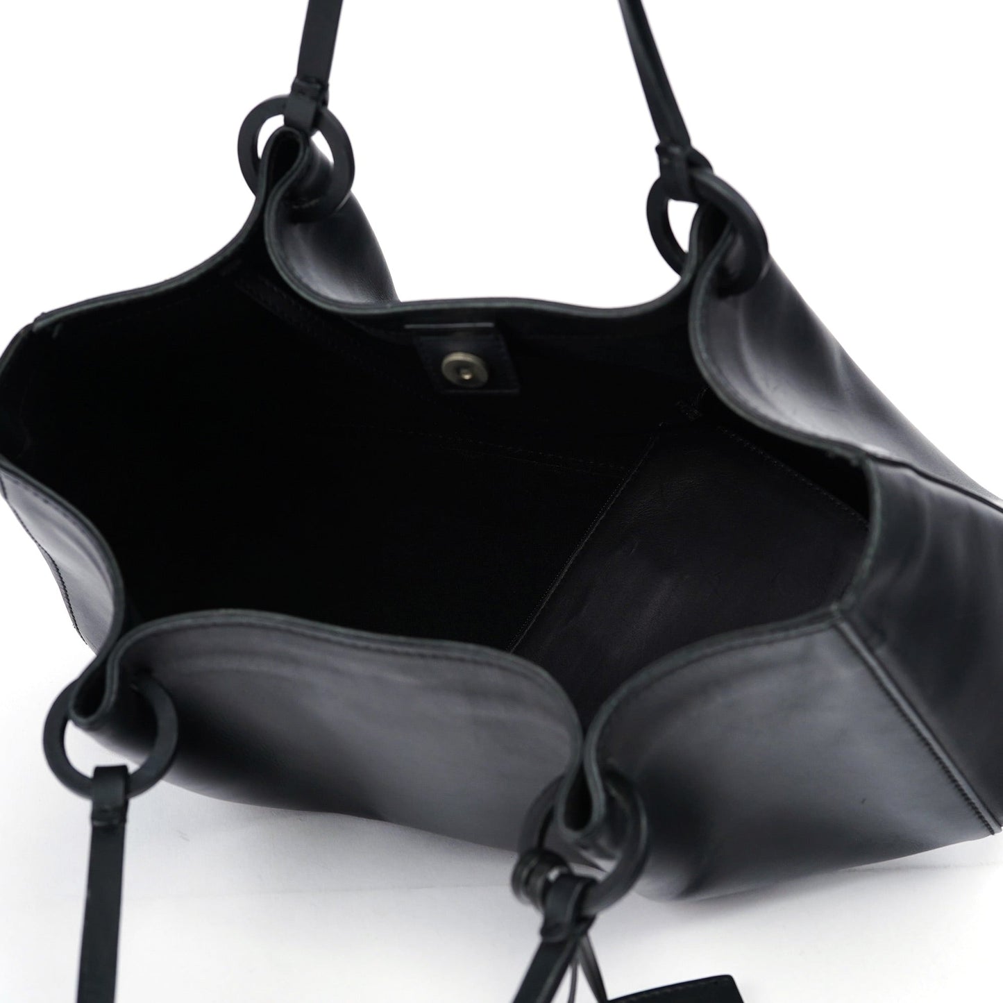 Black Calfskin Tote Bag