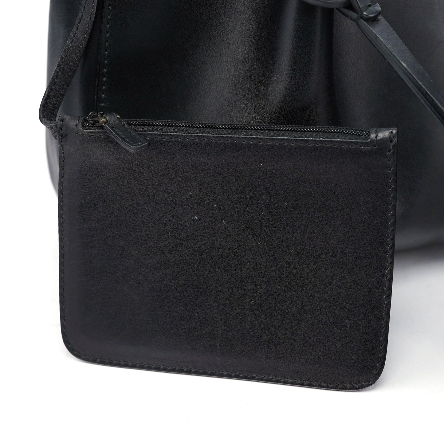 Black Calfskin Tote Bag