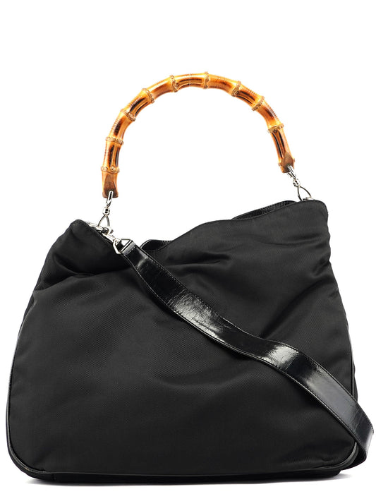 Black Canvas Bamboo 2Way Bag