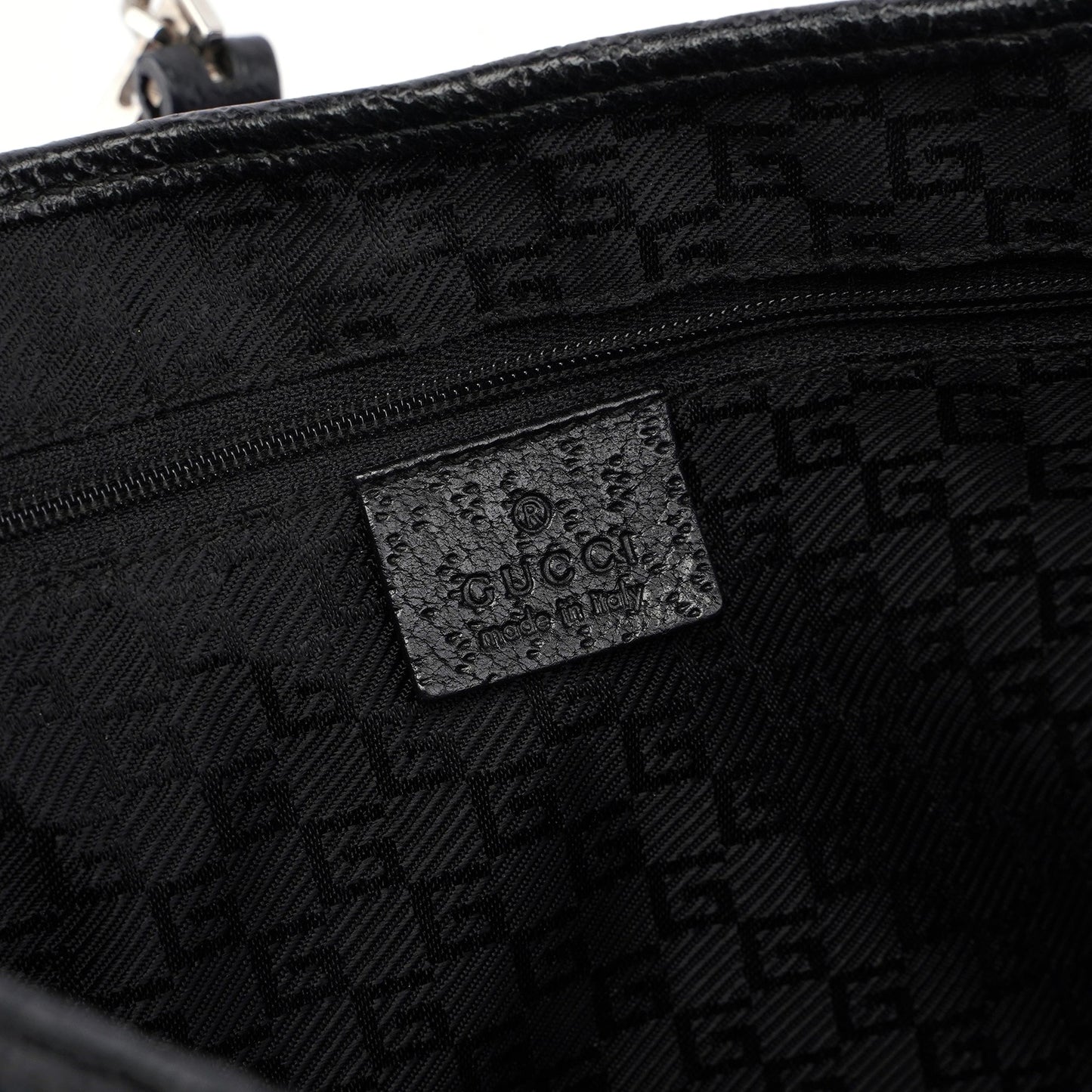 Black Canvas Bamboo Jackie Shoulder Bag