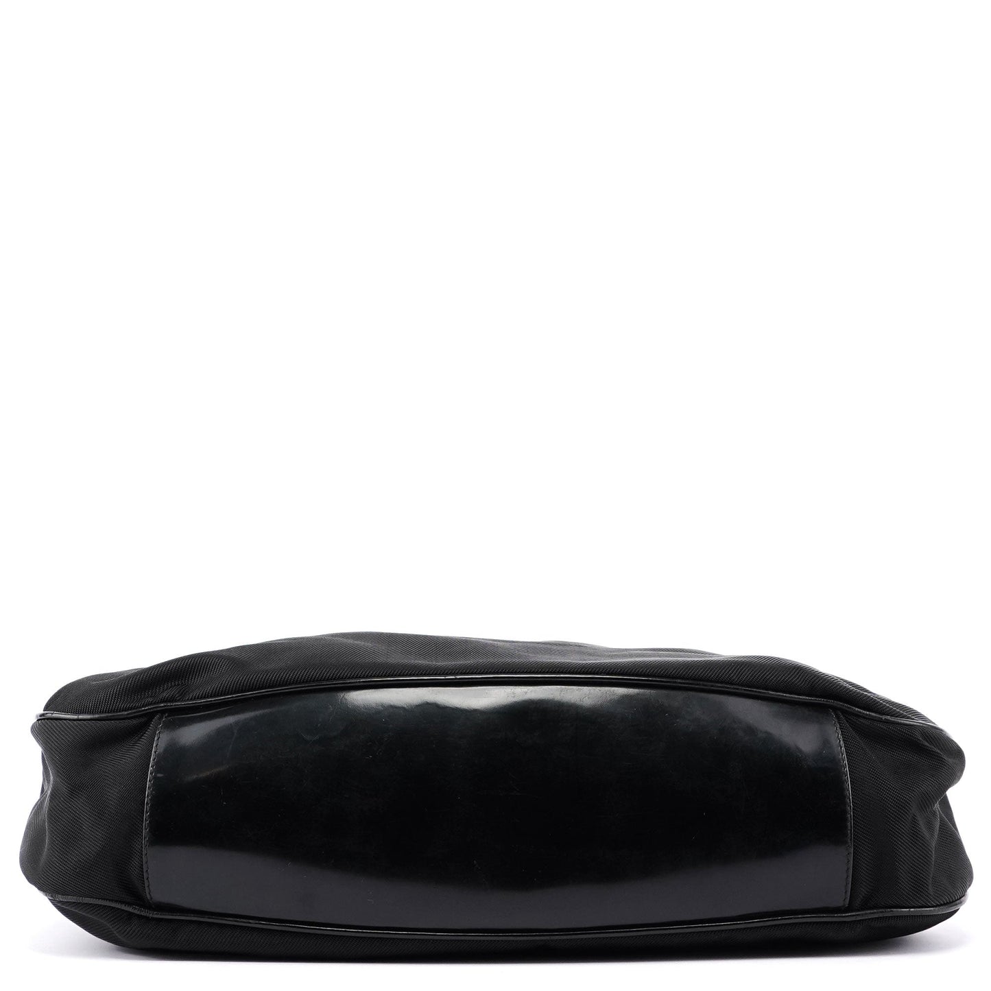 Black Canvas Bamboo Shoulder Bag