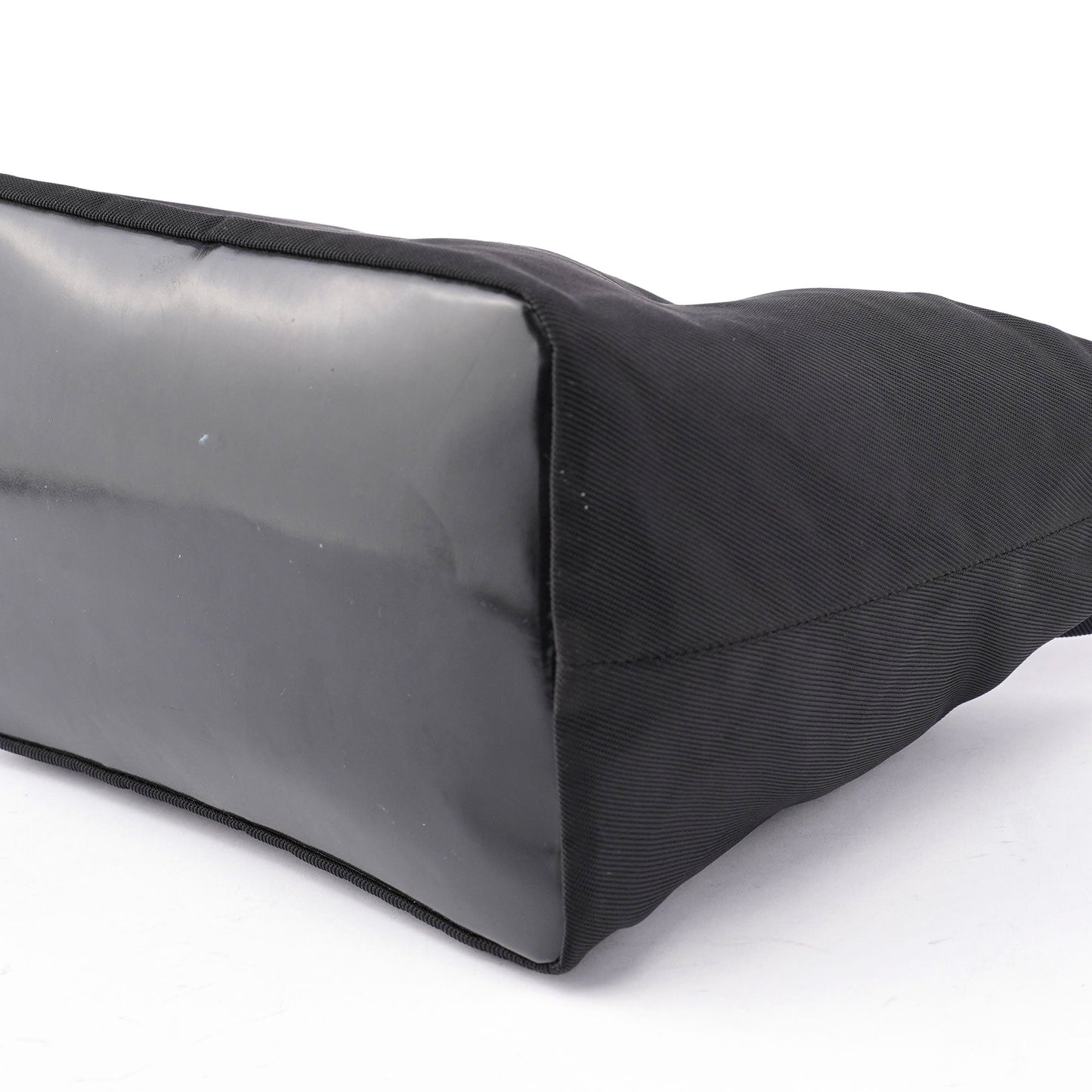 Black Canvas Bamboo Shoulder Bag