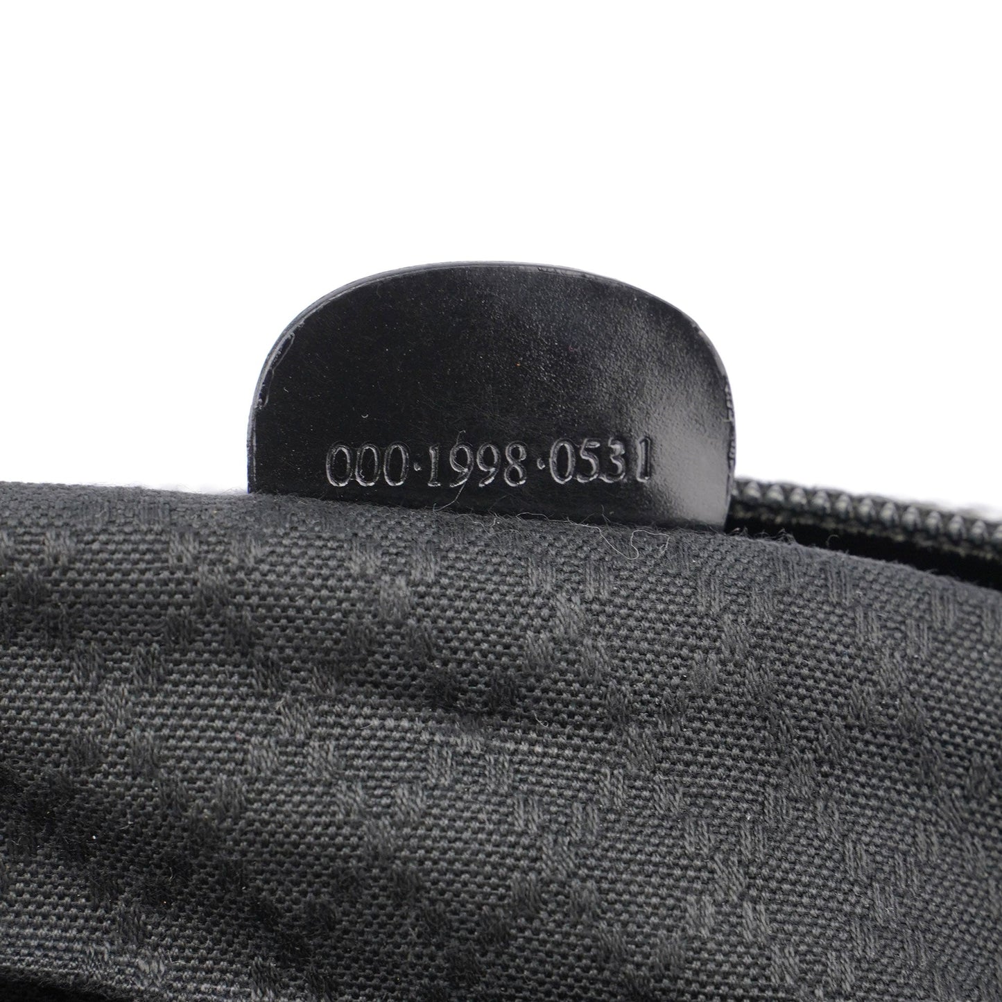 Black Canvas Bamboo Shoulder Bag