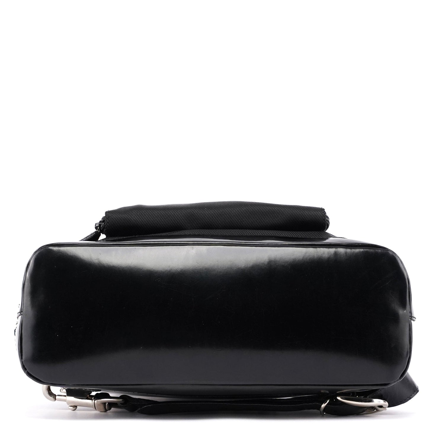 Black Canvas Bamboo Shoulder Bag