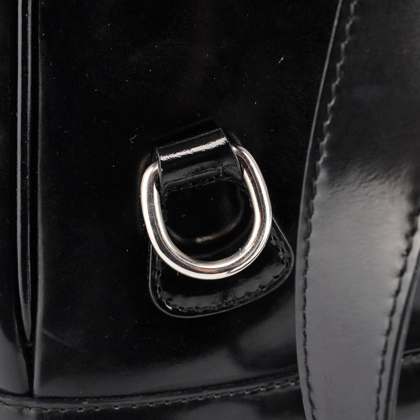 Black Canvas Bamboo Shoulder Bag