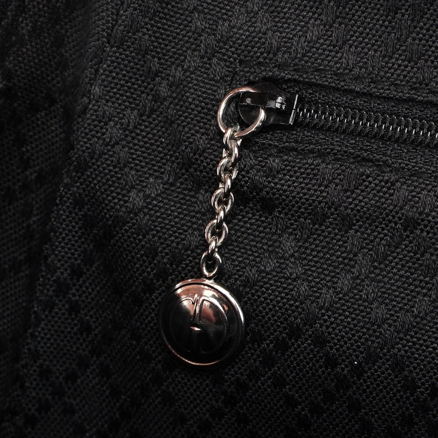 Black Canvas Bamboo Shoulder Bag