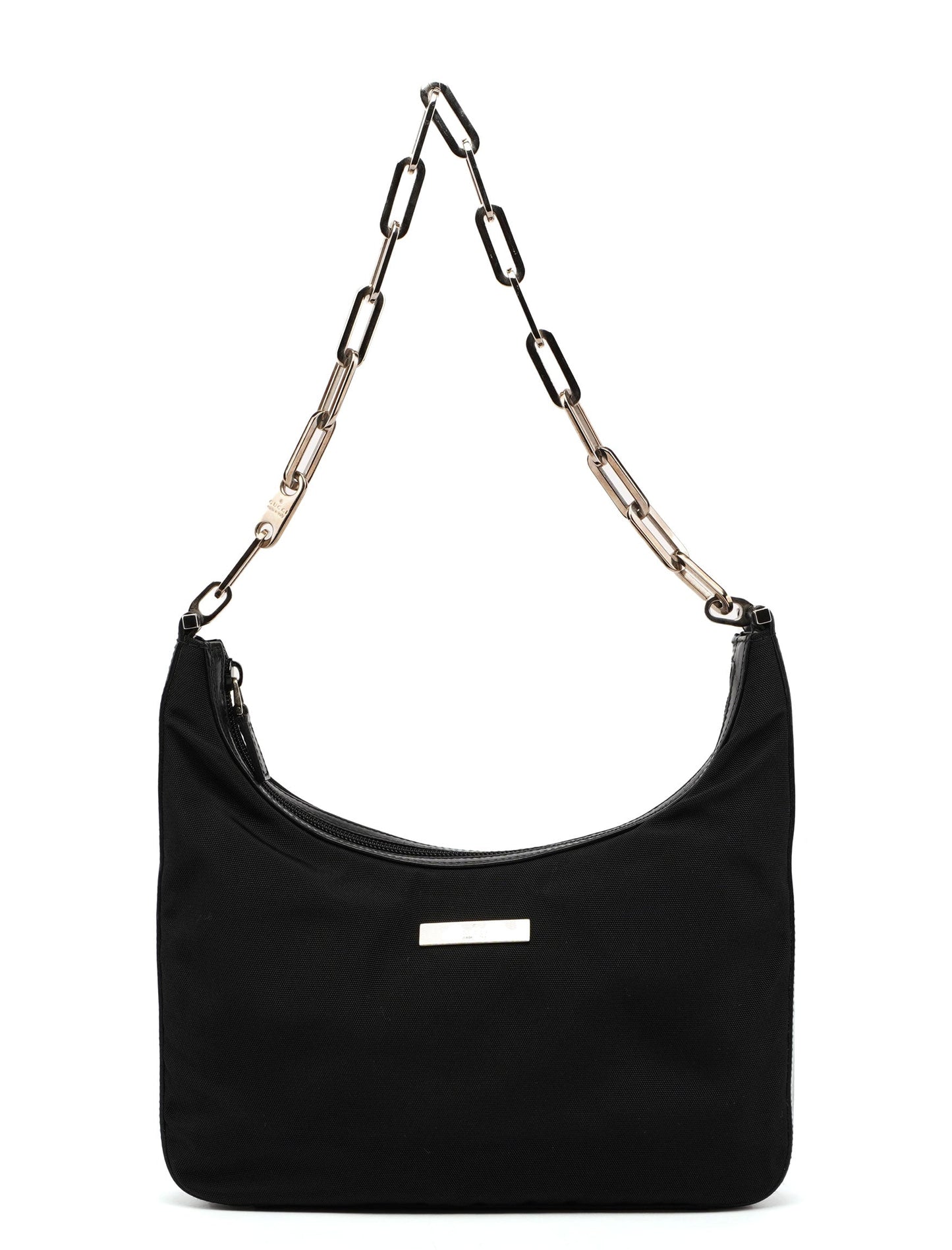 Black Canvas Chain Bag