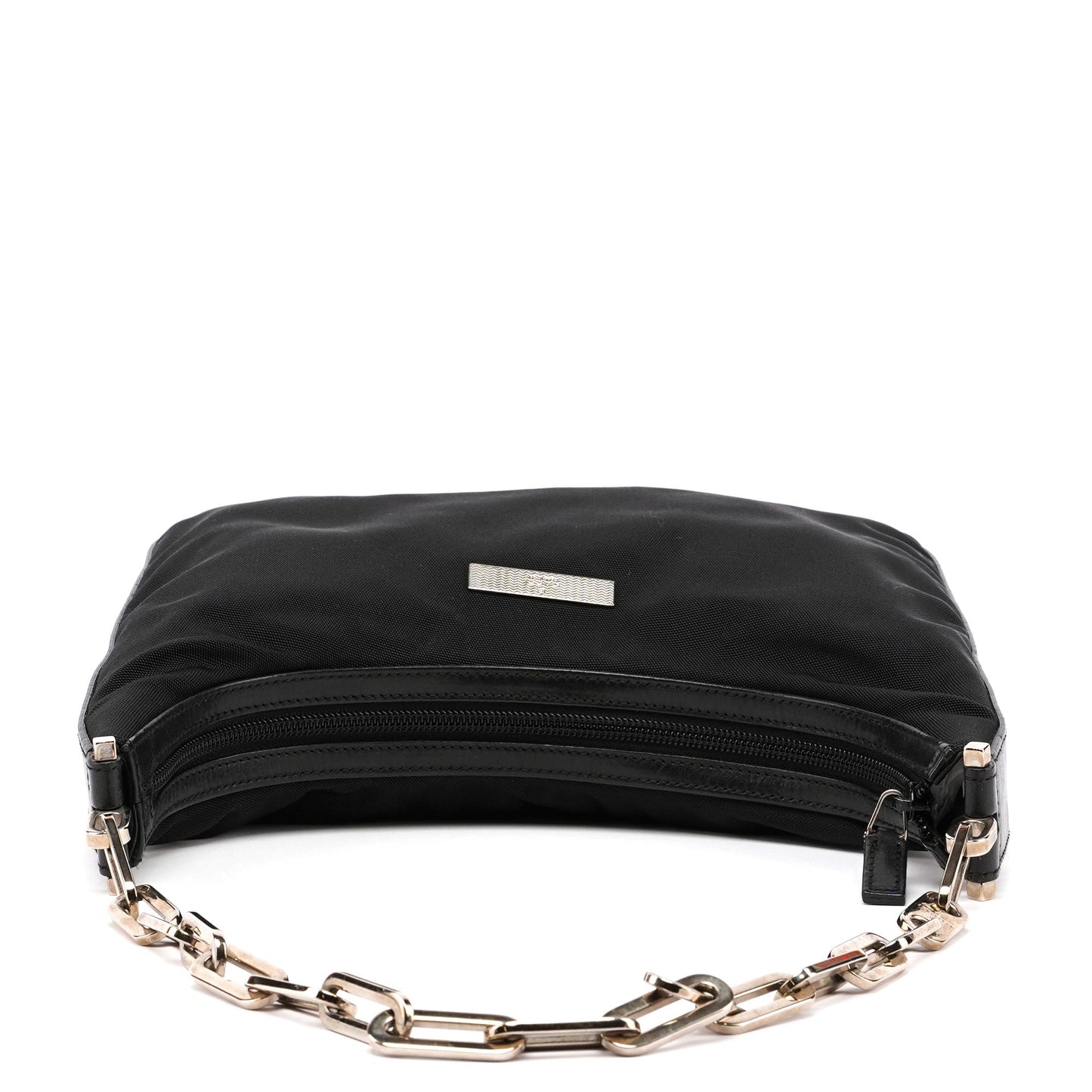Black Canvas Chain Bag