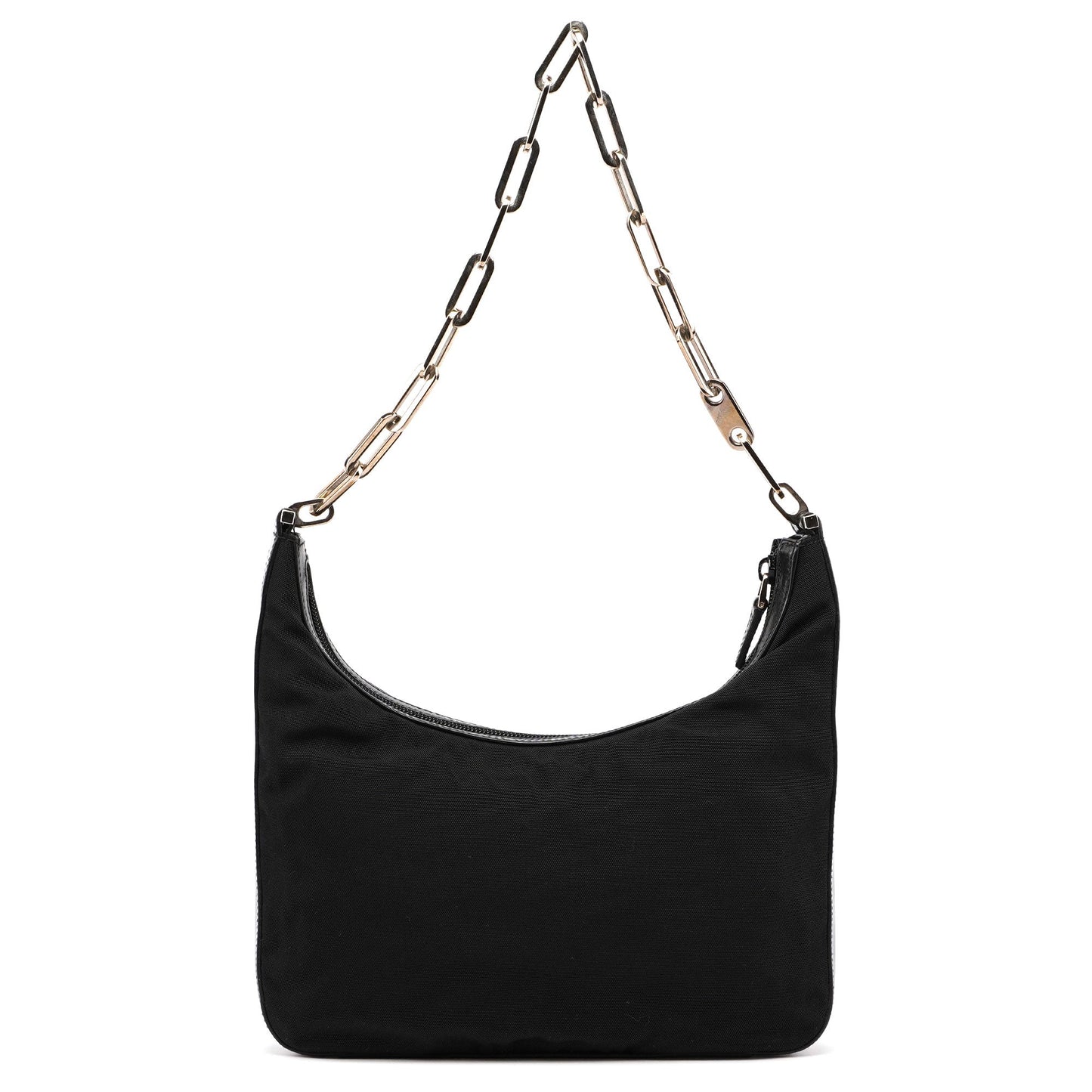 Black Canvas Chain Bag