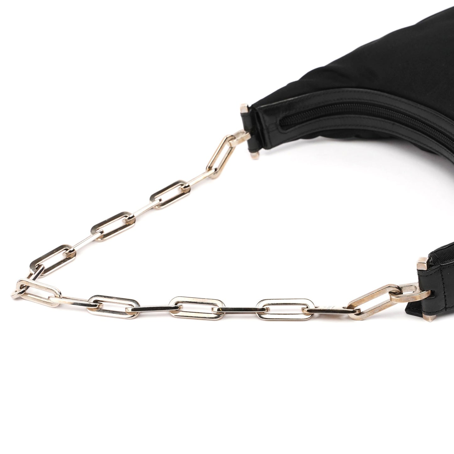 Black Canvas Chain Bag