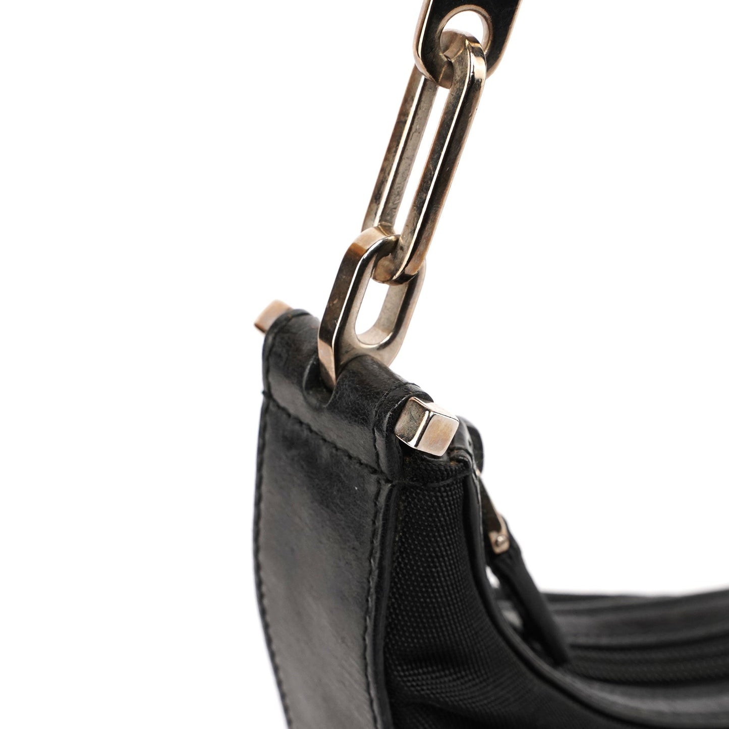 Black Canvas Chain Bag